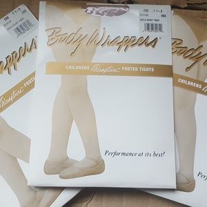 LOT OF 3 BODY WRAPPERS CHILDREN FOOTED TIGHTS #099